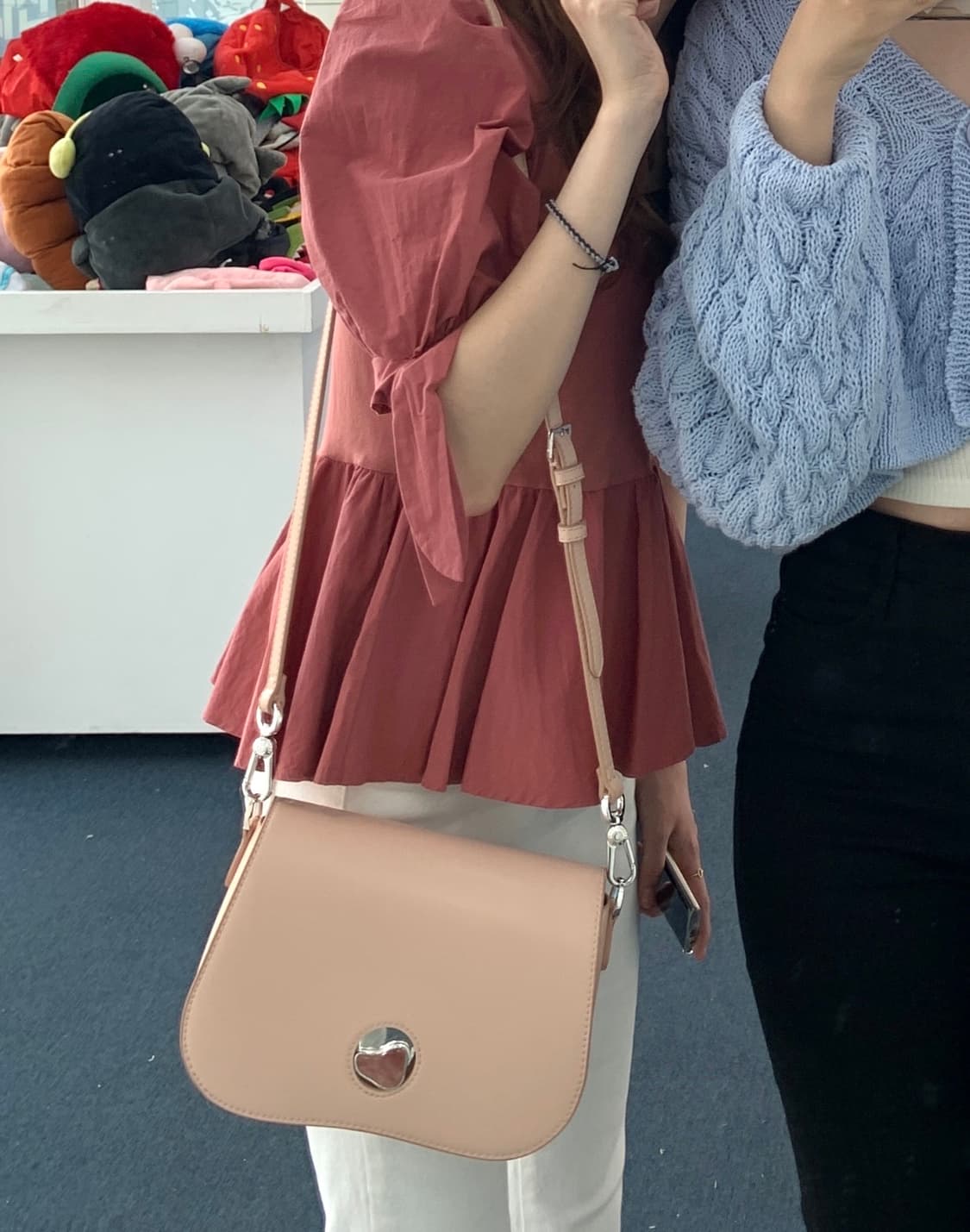 찰스앤키스 연핑크 크로스백 (희귀 아이템) 상품이미지7