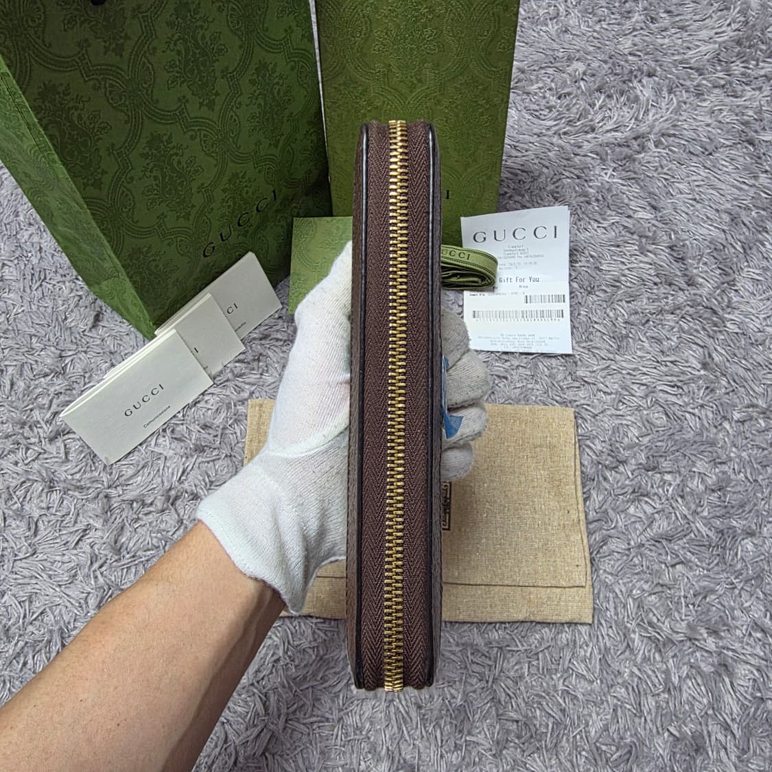 {클로젯}[풀구성+영수증][신형24ss]구찌 오피디아 지퍼돌이 장지갑 상품이미지9