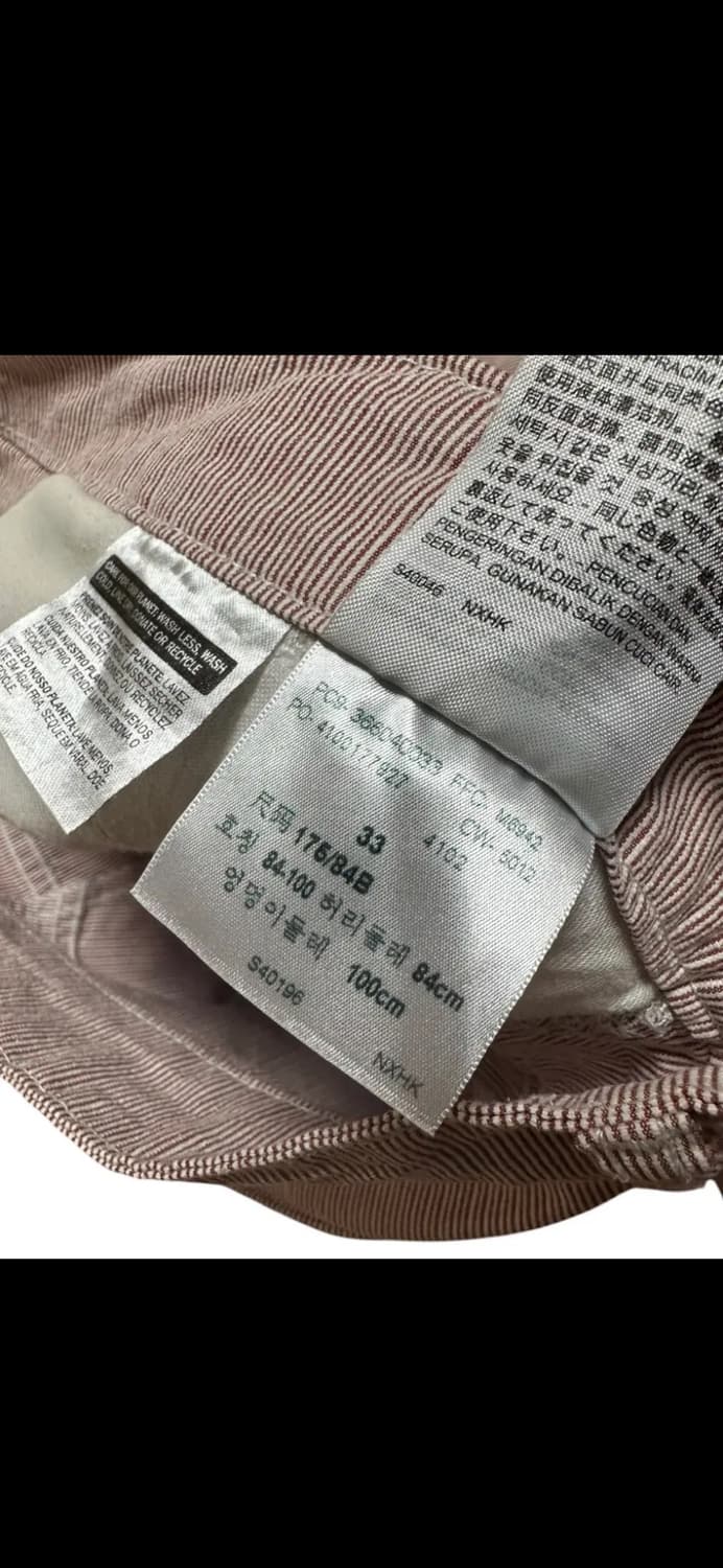 리바이스 핀 스트라이프 카고 반바지 화이트탭 33size 상품이미지6