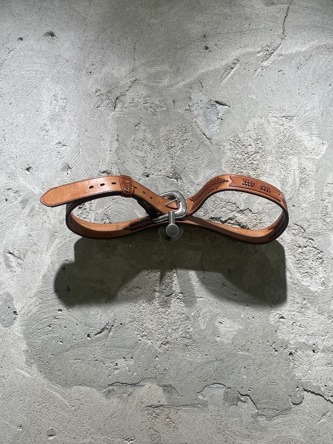 랭글러 브라운 웨스턴 레더 벨트 상품이미지1