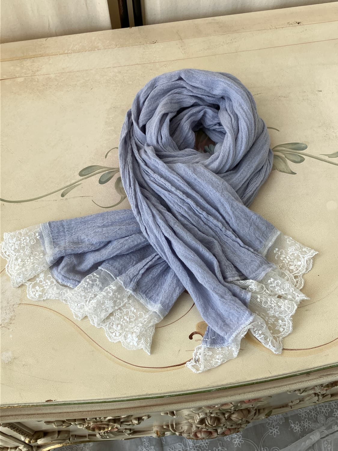 sky blue lace muffler 상품이미지6