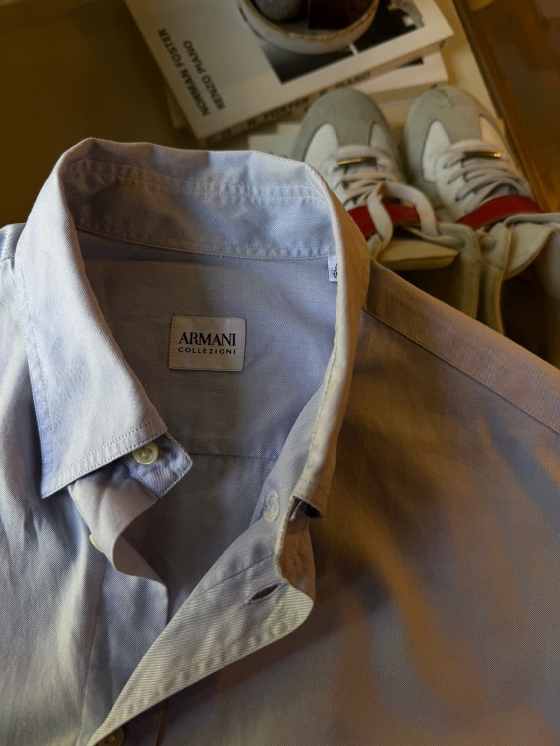 아르마니 꼴레지오니 버튼다운 셔츠 100 상품이미지8