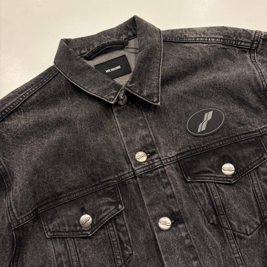 [S] 웰던 We11done 오버사이즈 블랙 데님 청자켓 C425 상품이미지3