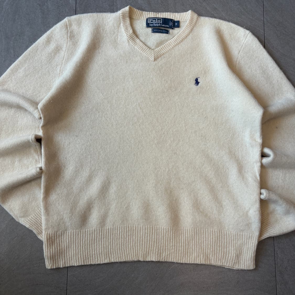 폴로 정품 램스울 아이보리 니트 상품이미지4