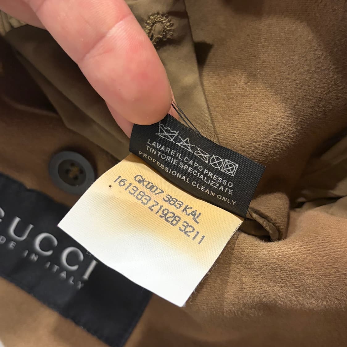 [46] 구찌 빈티지 스웨이드 벨티드 사파리 자켓 B387 상품이미지10