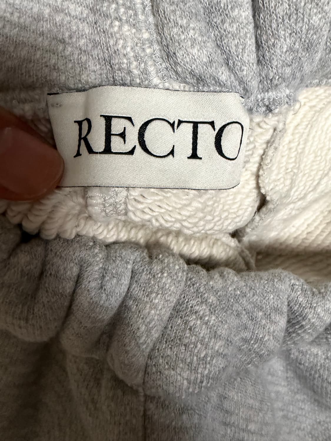 렉토 코튼 저지 와이드 스웻 팬츠 그레이 M 상품이미지8