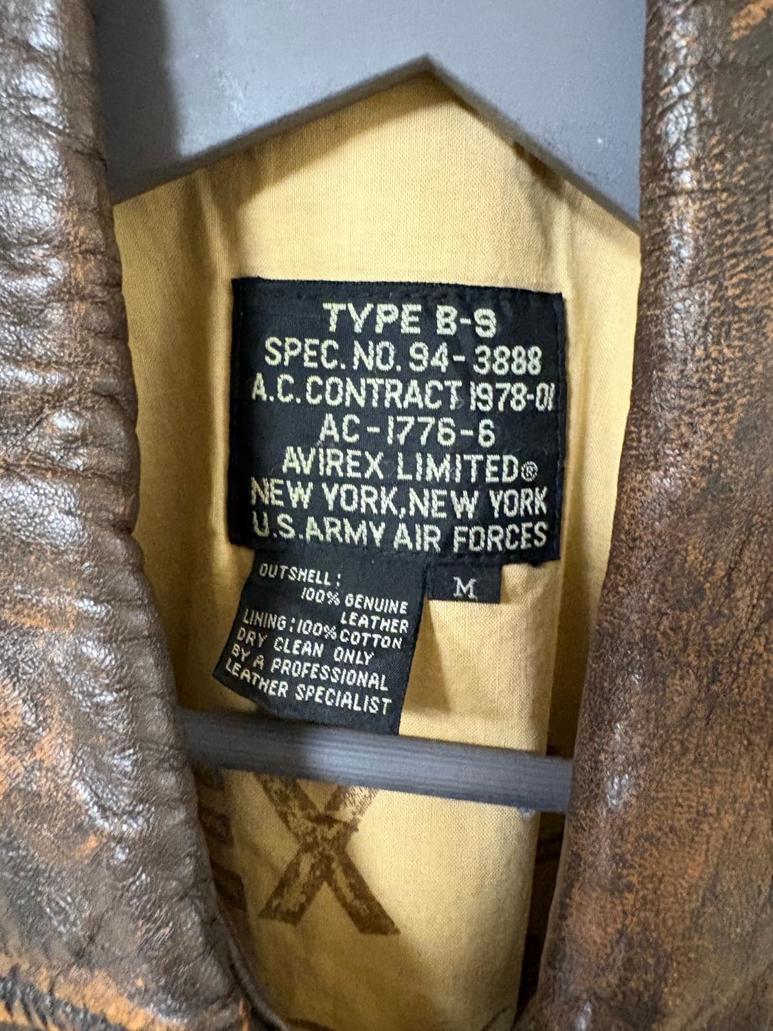 아비렉스 B-9 레더 베스트 상품이미지5