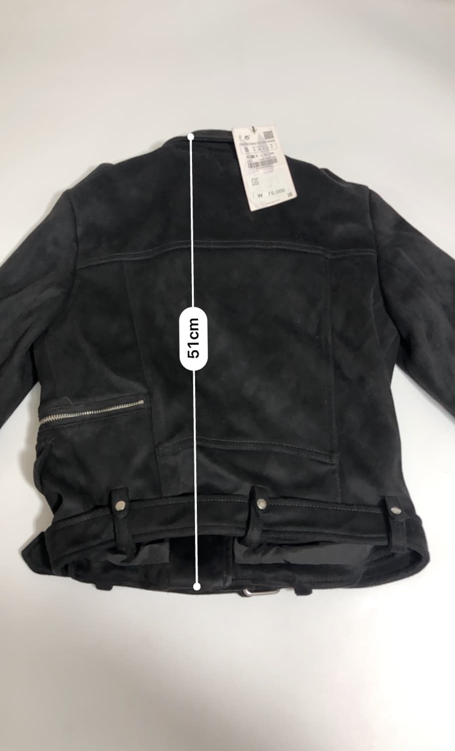 새상품 자라 크롭 스웨이드 라이더자켓 s 상품이미지7