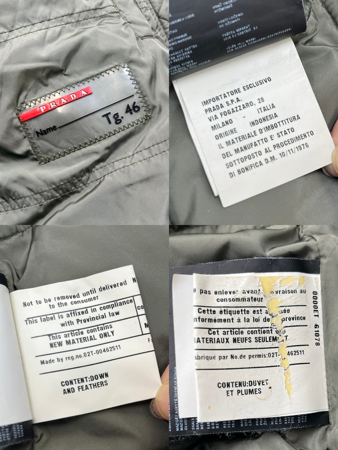 프라다 나일론 푸퍼 다운 자켓 상품이미지6