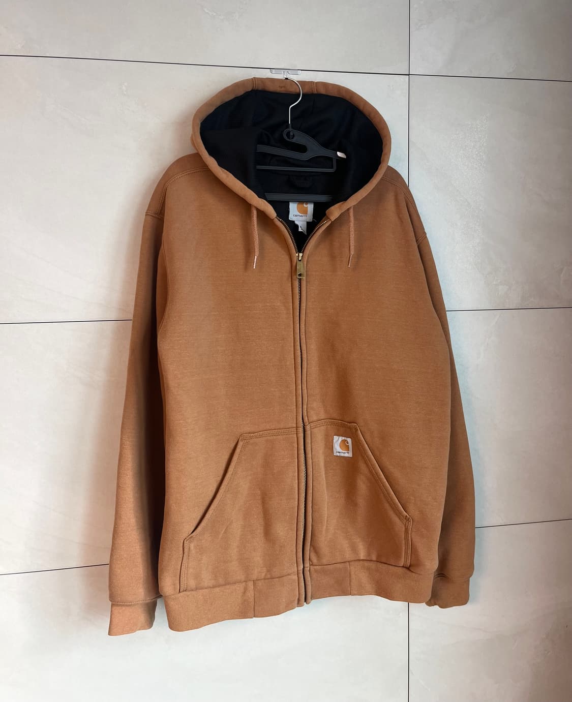 칼하트 미드웨이트 후드집업 브라운 베이지 상품이미지2