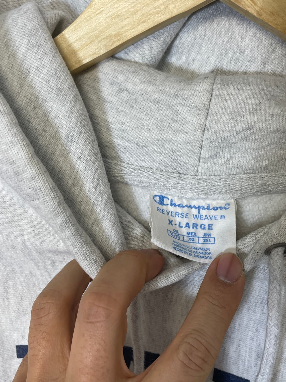 90's 챔피온 리버스위브 NAVY 후드  상품이미지4