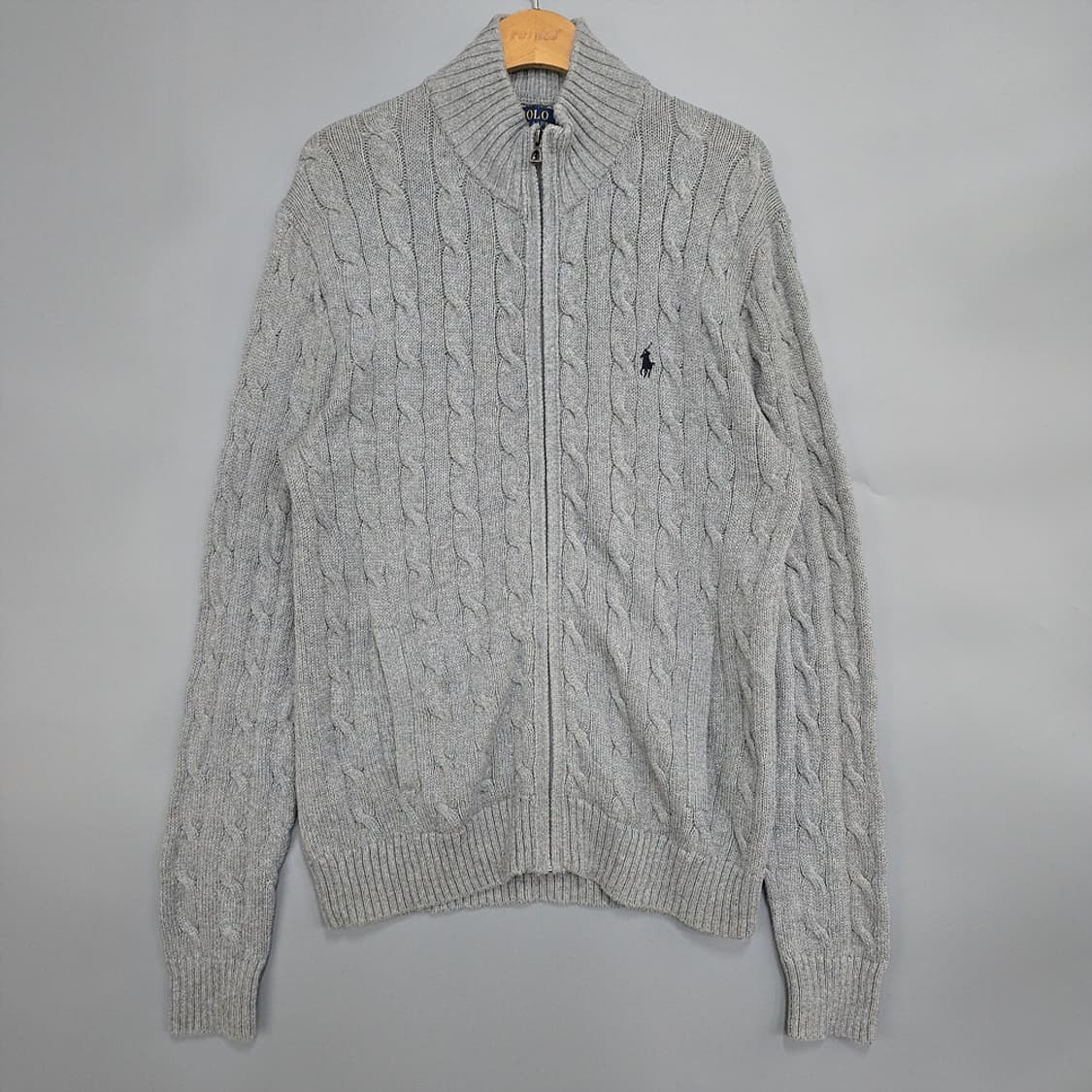 폴로랄프로렌(Polo) 케이블 니트 코튼 집업 스웨터 가디건 M 상품이미지1