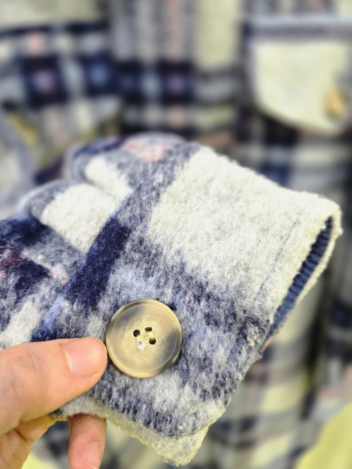 체크 롱 셔츠 자켓 상품이미지3