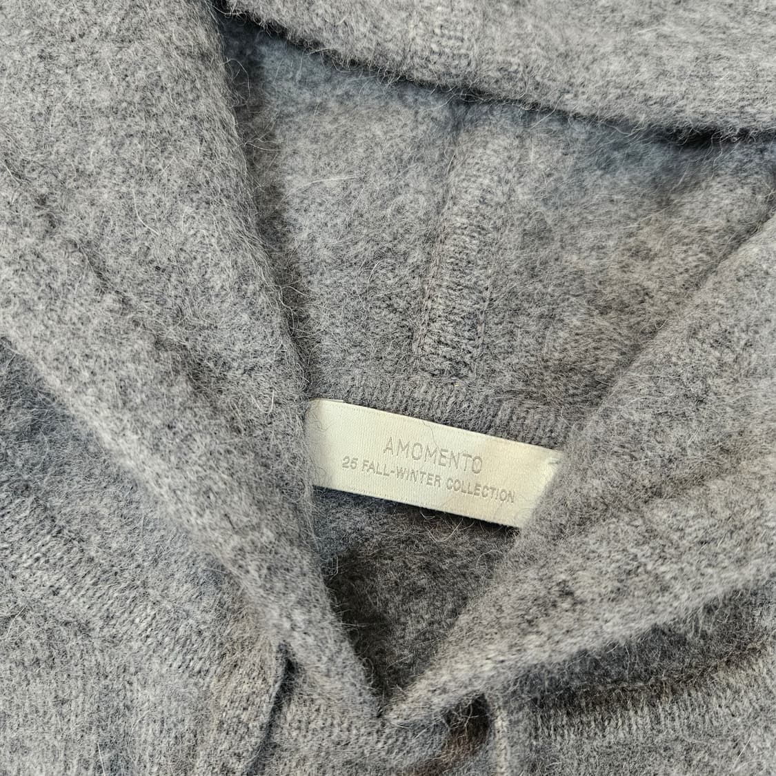 아모멘토 라쿤 루즈핏 후드 니트 S size 상품이미지5