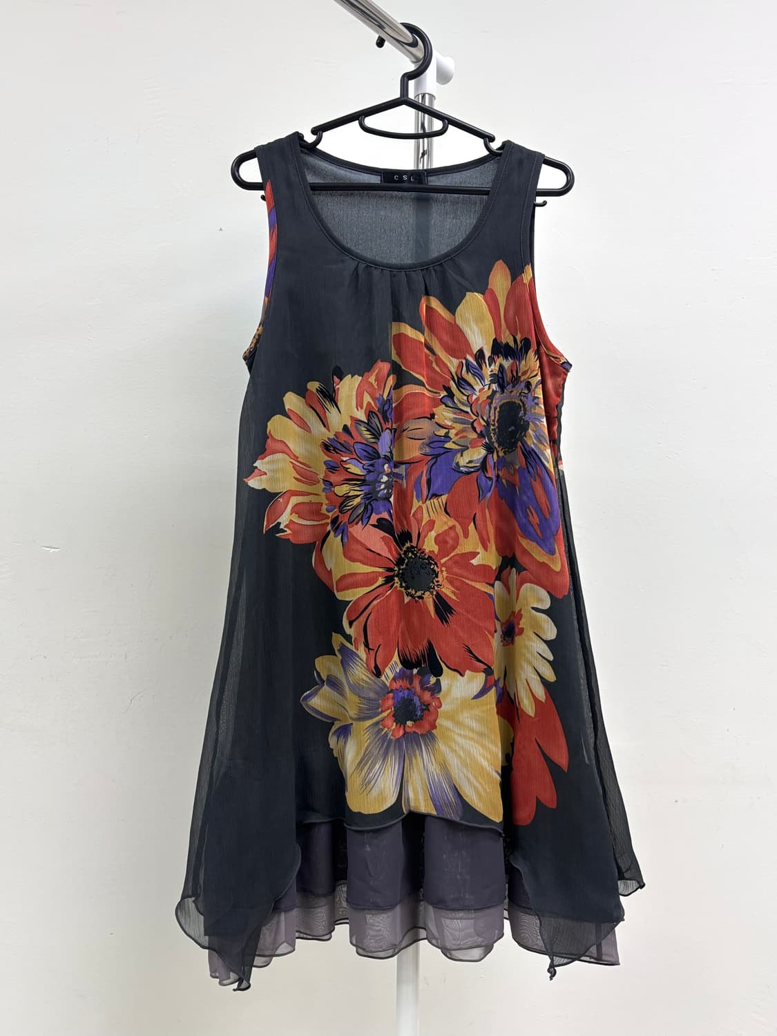 빈티지 플로럴 슬리브리스 원피스 상품이미지6