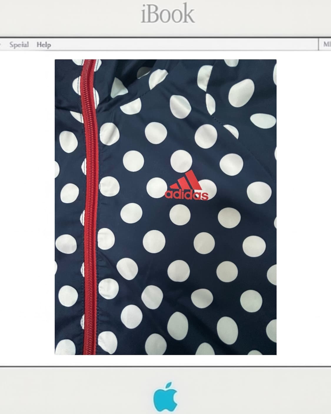 아디다스 네이비 도트 레드 지퍼 바람막이 상품이미지3