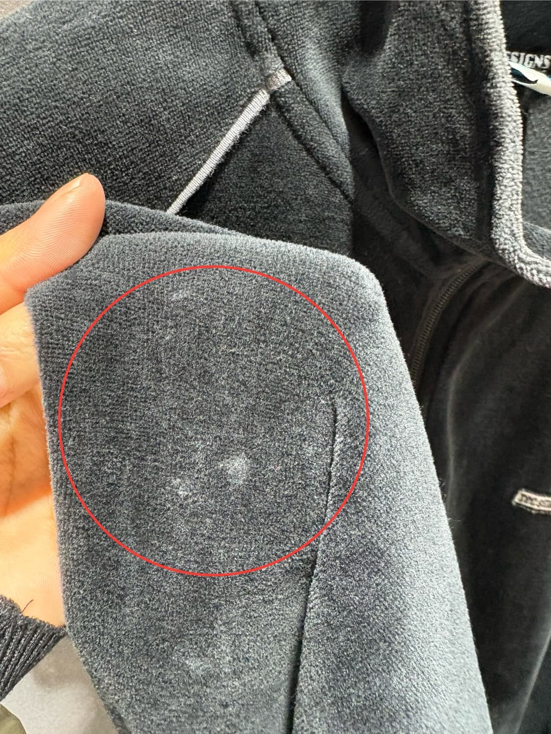 M 서프 디자인 벨벳 블랙 트랙탑 상품이미지8