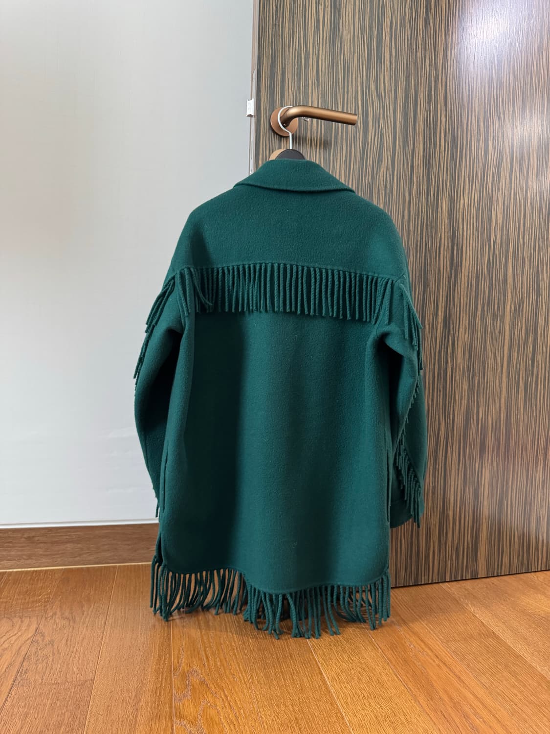 산드로 프린지 셔츠 자켓 (보틀 그린) 상품이미지3