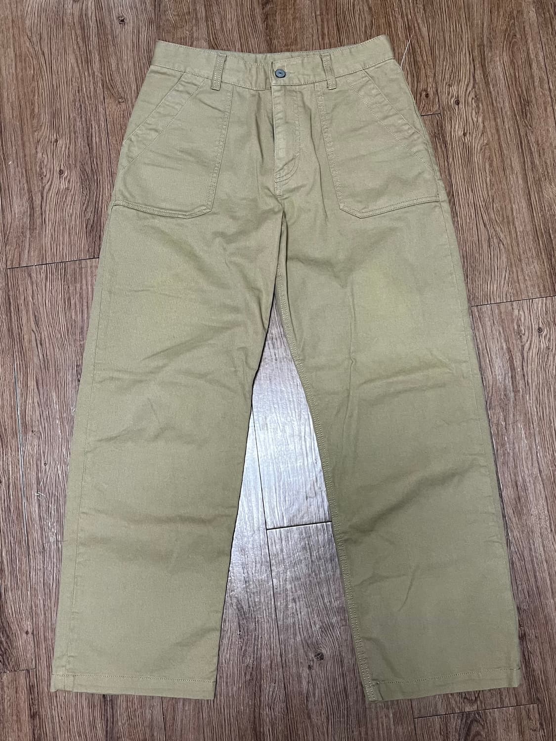 유니폼브릿지 와이드핏 코튼 팬츠 베이지 상품이미지2