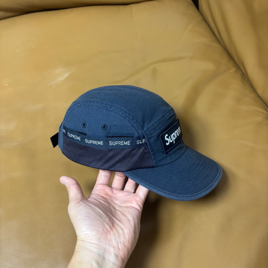 Supreme 슈프림 23fw 메쉬 포켓 네이비 캠프캡 모자 (Navy) 상품이미지3