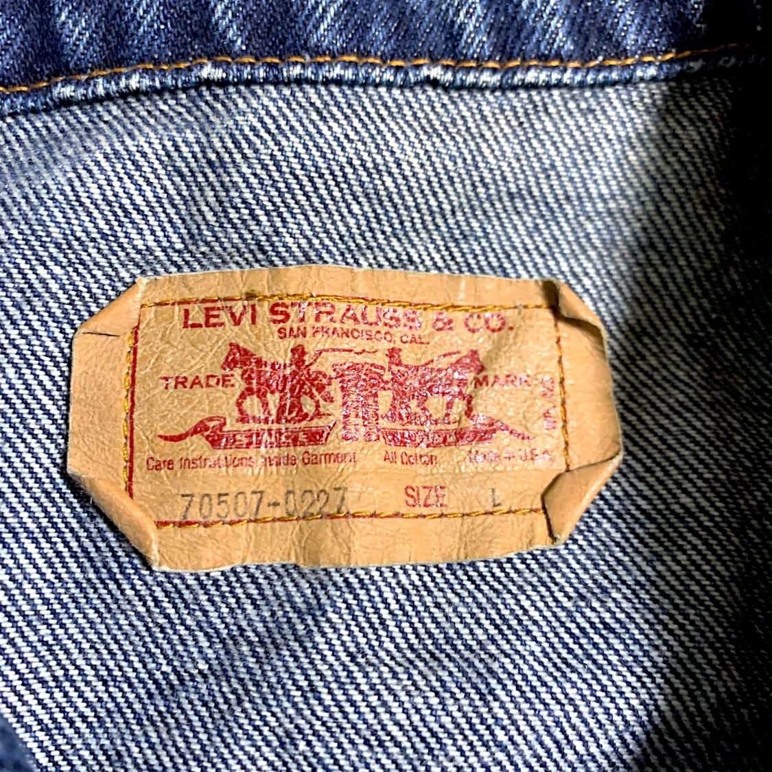 [L] 90s Levis Type III denim jacket 상품이미지3