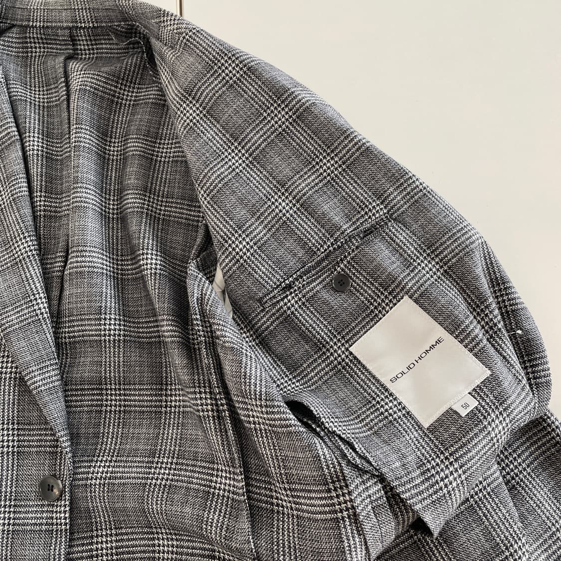 솔리드옴므 체크 블레이저 자켓 상품이미지6