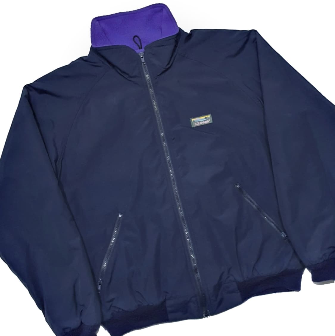 엘엘빈 웜업 자켓 90s 봄버 L (105~110) 네이비/퍼플 상품이미지3