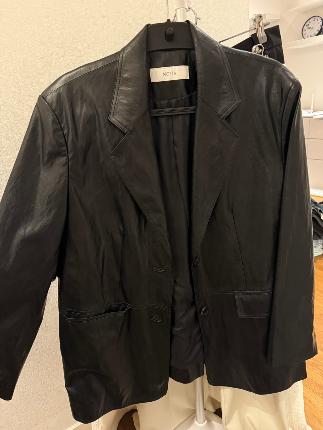 notia 오버핏 가죽자켓  상품이미지7