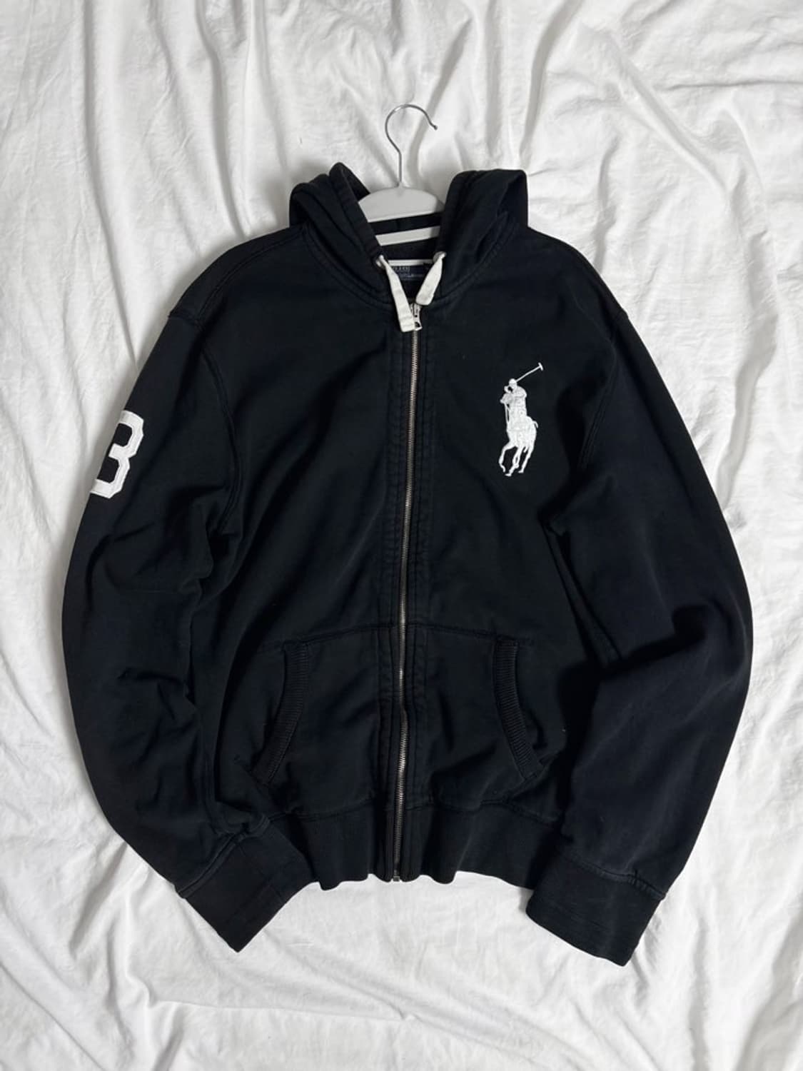 폴로 빅포니 블랙 후드집업 상품이미지2