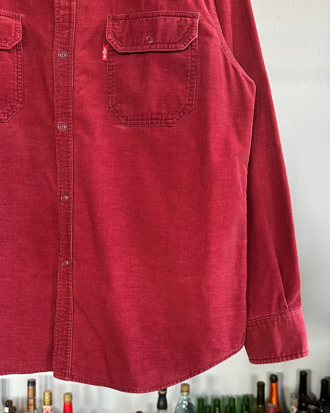 [M]리바이스 Levi's 버건디 코듀로이 셔츠 상품이미지5