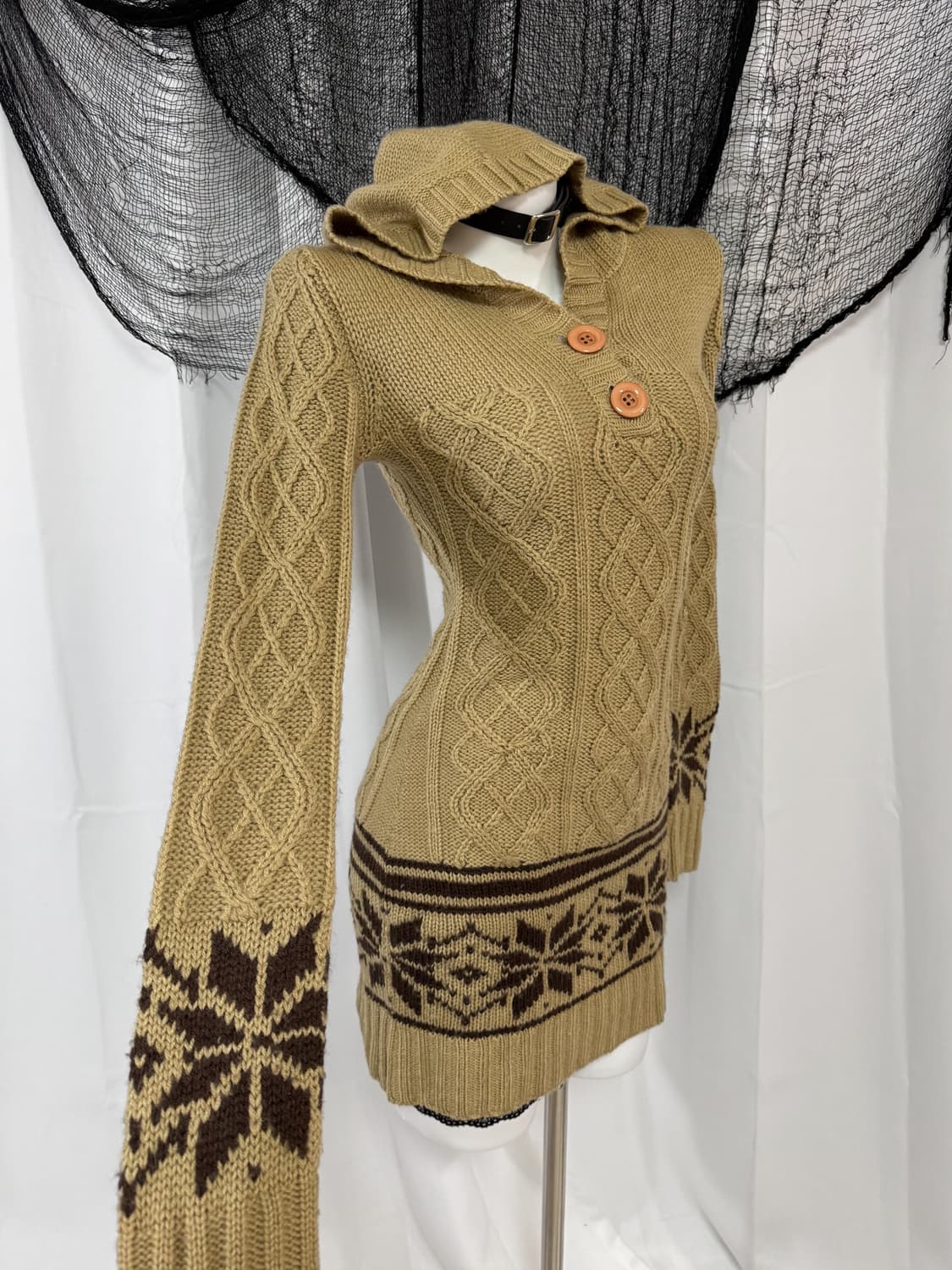 knit hood one pice 상품이미지1