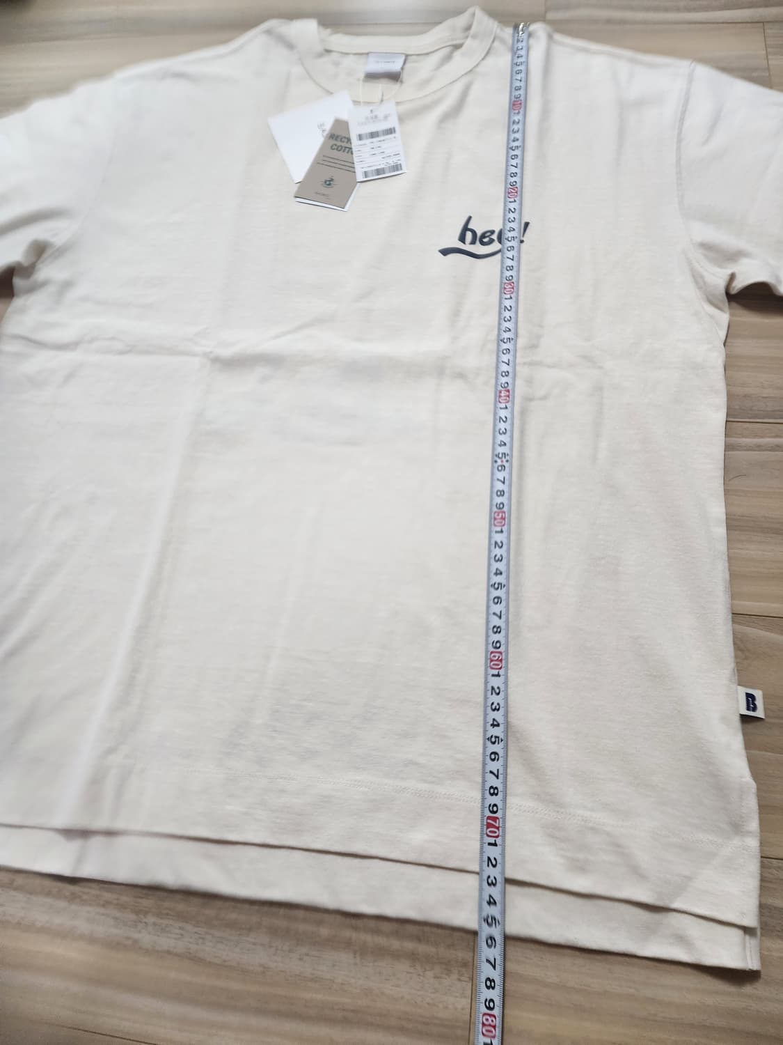 지이크뒷판프린팅반팔티셔츠베이지 상품이미지7