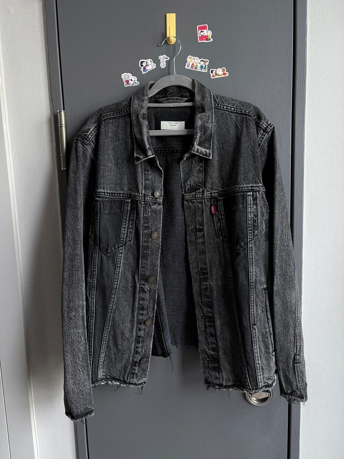 (L) 리바이스 알터드 흑청 데님 트러커 자켓 상품이미지1