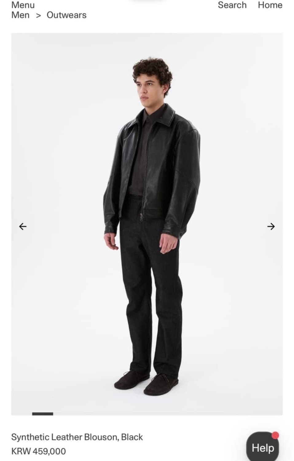 아모멘토 비건 레더 자켓 M 상품이미지3