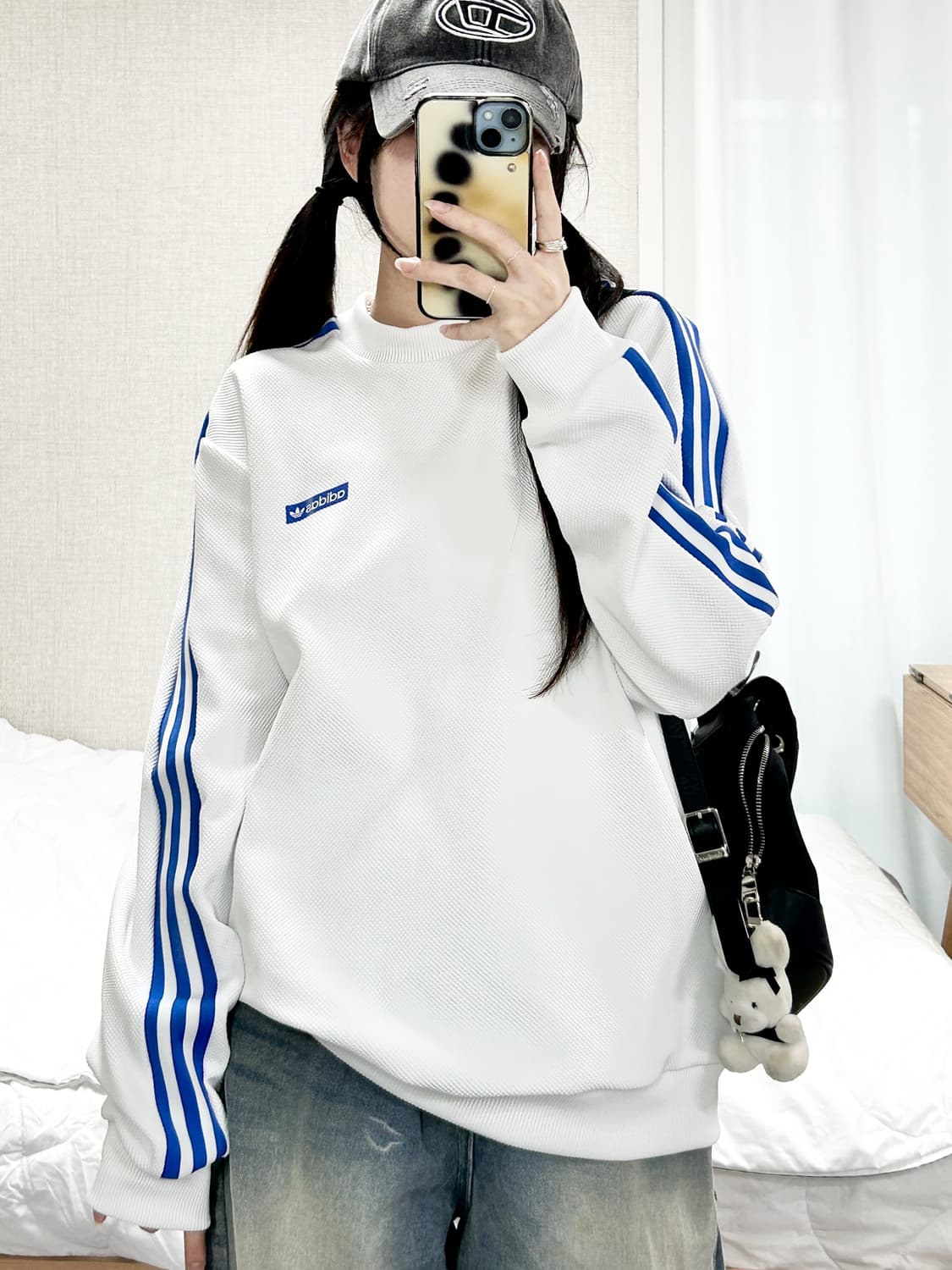 아디다스 JAPAN 포카리 삼선 와플 맨투맨 상품이미지2