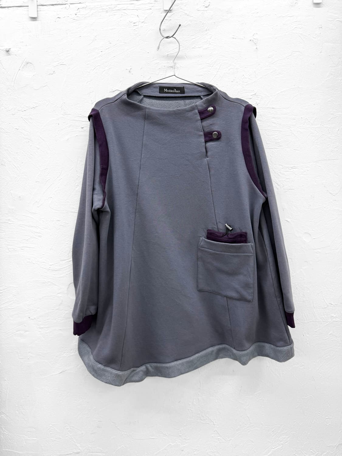 moddedance 비대칭 스웻 튜닉 상품이미지1