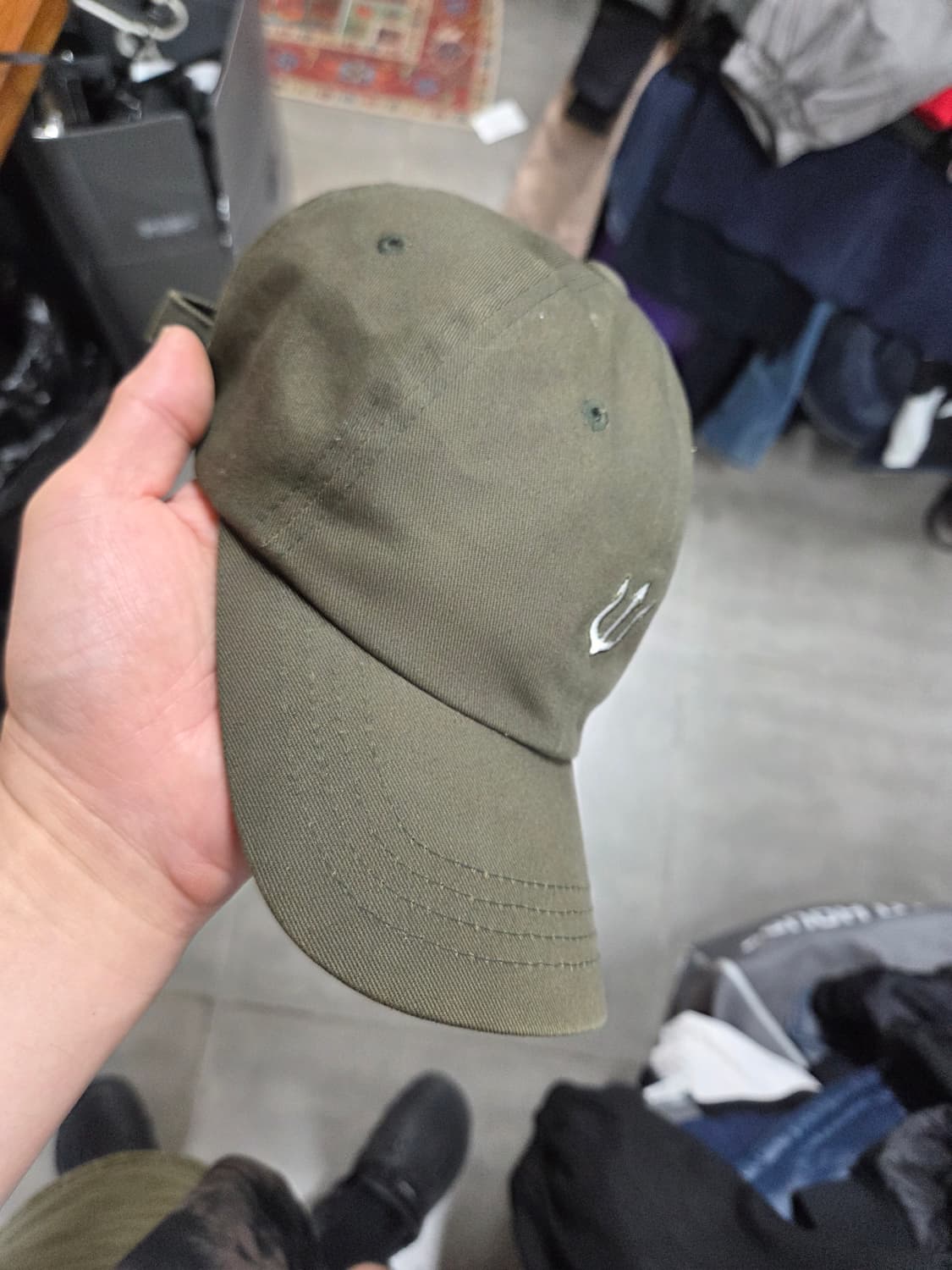 베루툼 카키색 모자 프리  상품이미지6