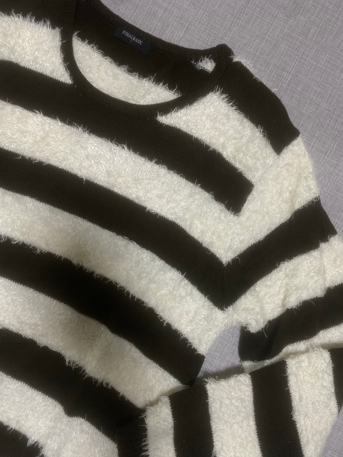 일본빈티지 Finalbasic 바선생 스트라이프 모헤어니트스웨터 상품이미지2