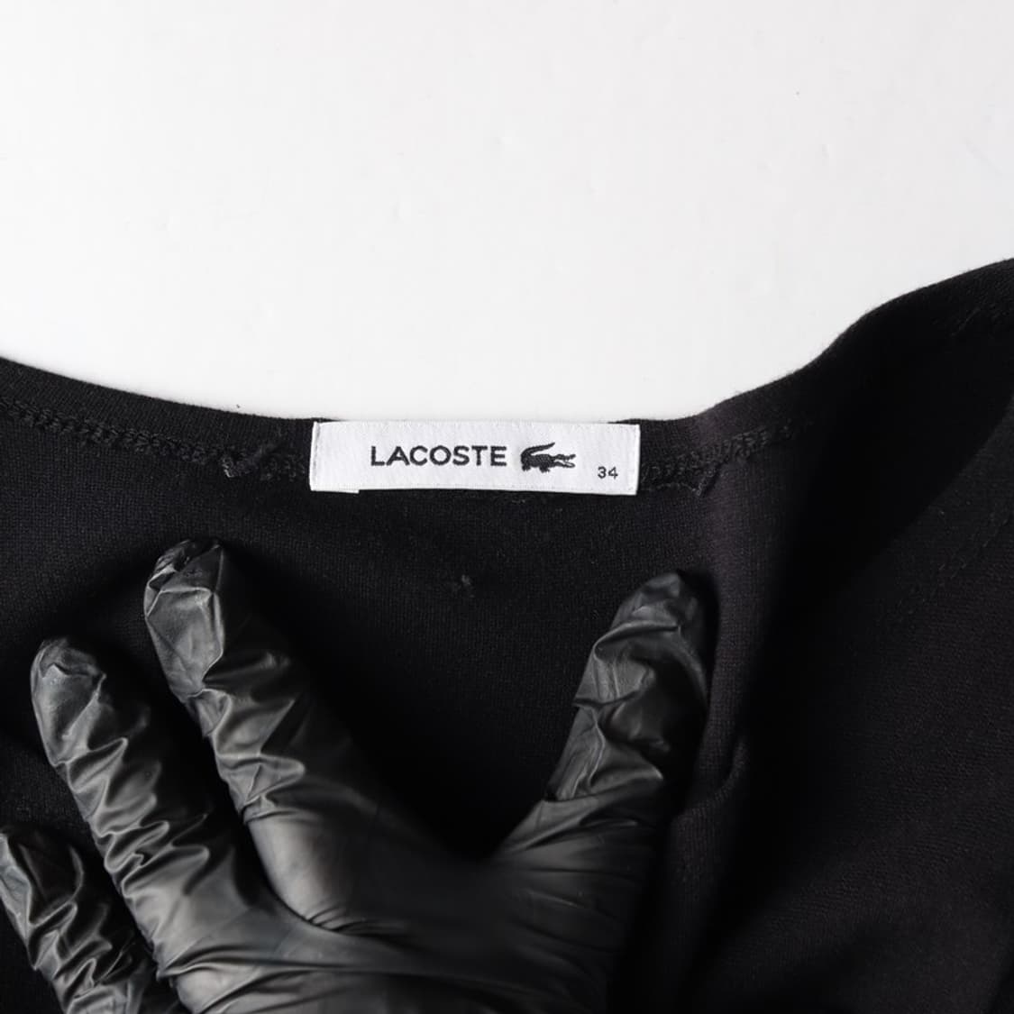 라코스테 보트넥 소매 스트라이프 니트 원피스 34 상품이미지6