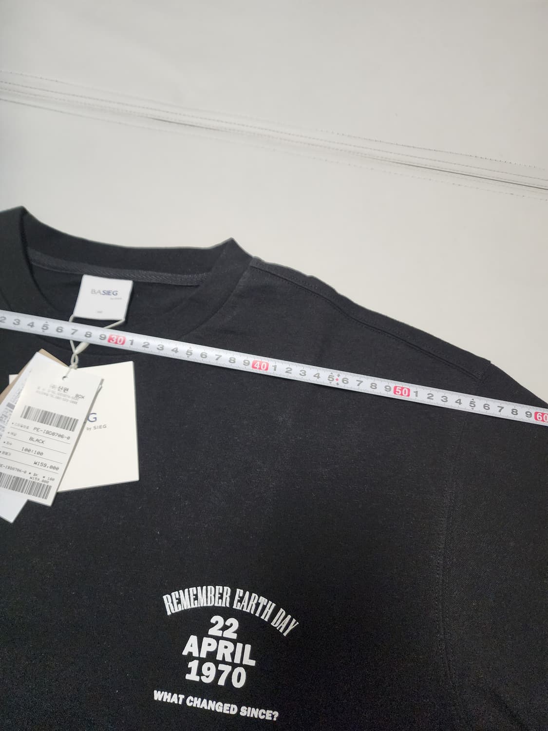 지이크블랙웨이스티드웨이브프린팅반팔티셔츠100 상품이미지4