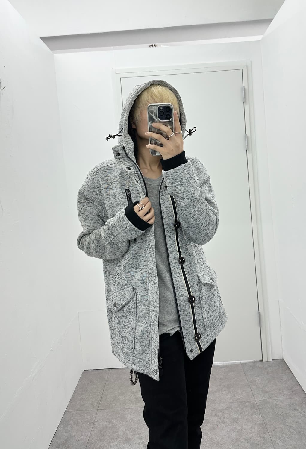 Thruxton gray fur buttoned detail jacket 상품이미지10