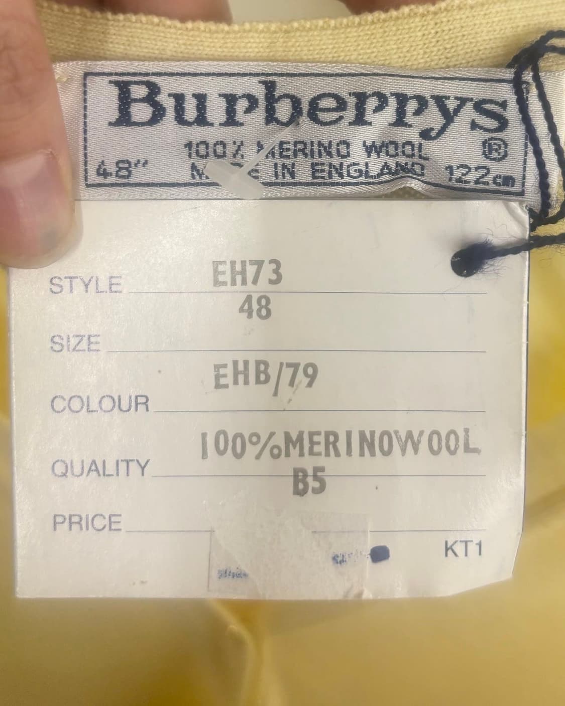 버버리 옐로우 금장 메리노 울 가디건 상품이미지7