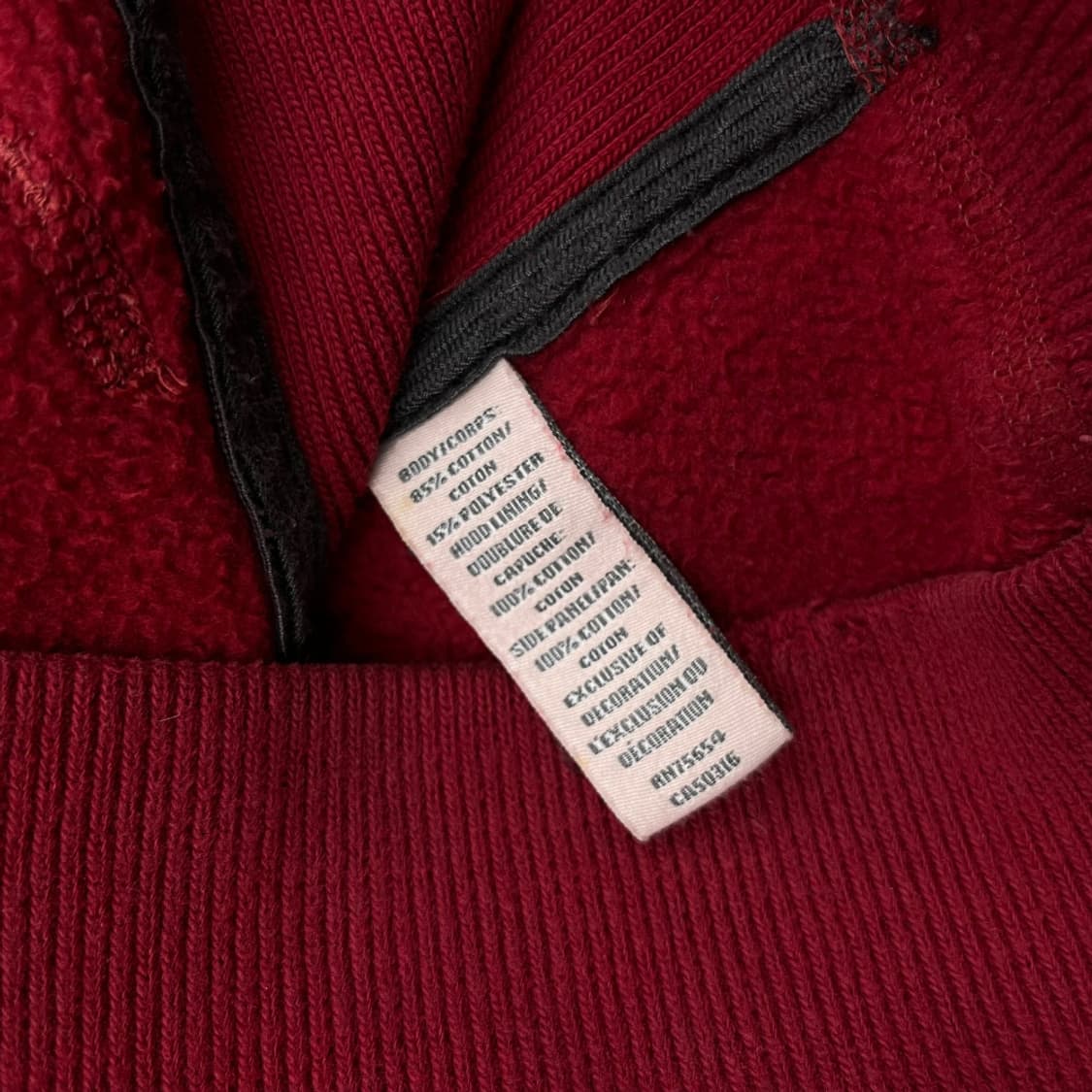 아베크롬비 센터로고 레드 후드집업 M 상품이미지6