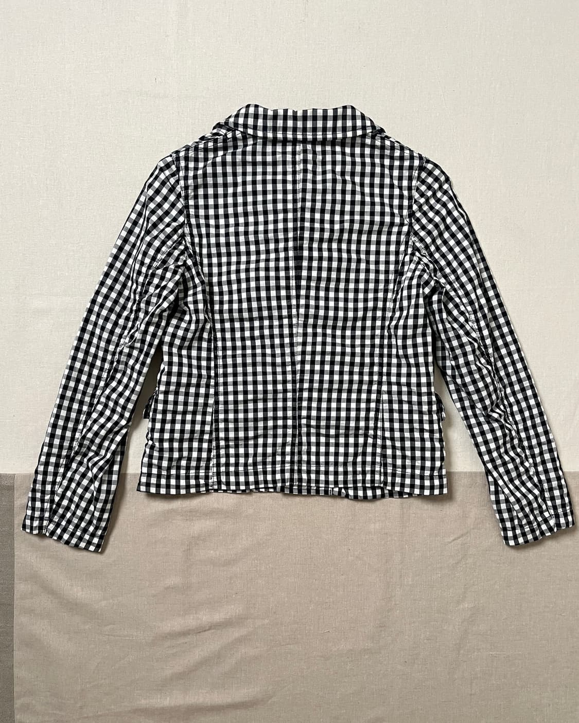 꼼데가르송 블랙 깅엄체크 블레이저 자켓 comme des garcons 상품이미지2
