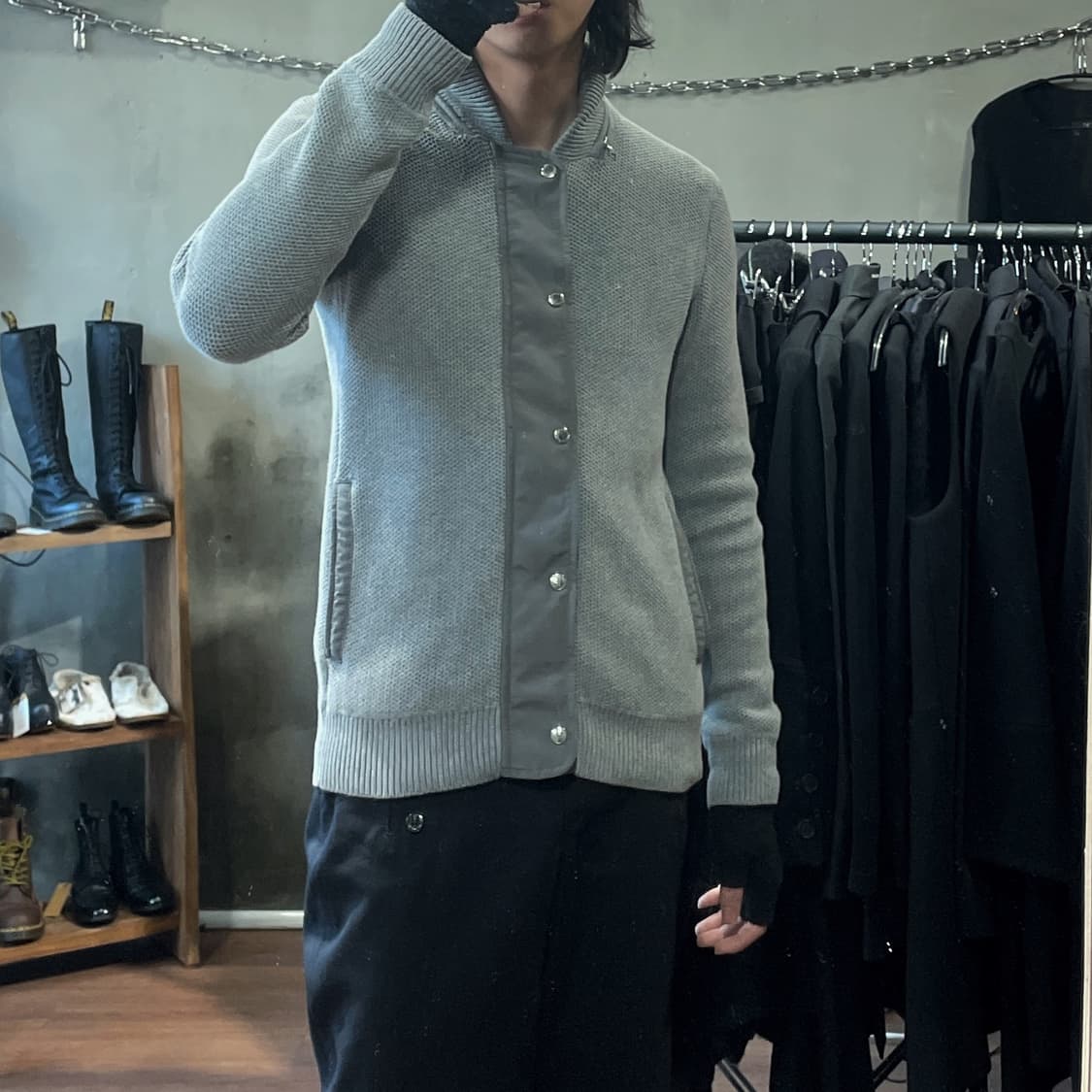 아르마니 익스체인지 하이브리드 니트 자켓 상품이미지2