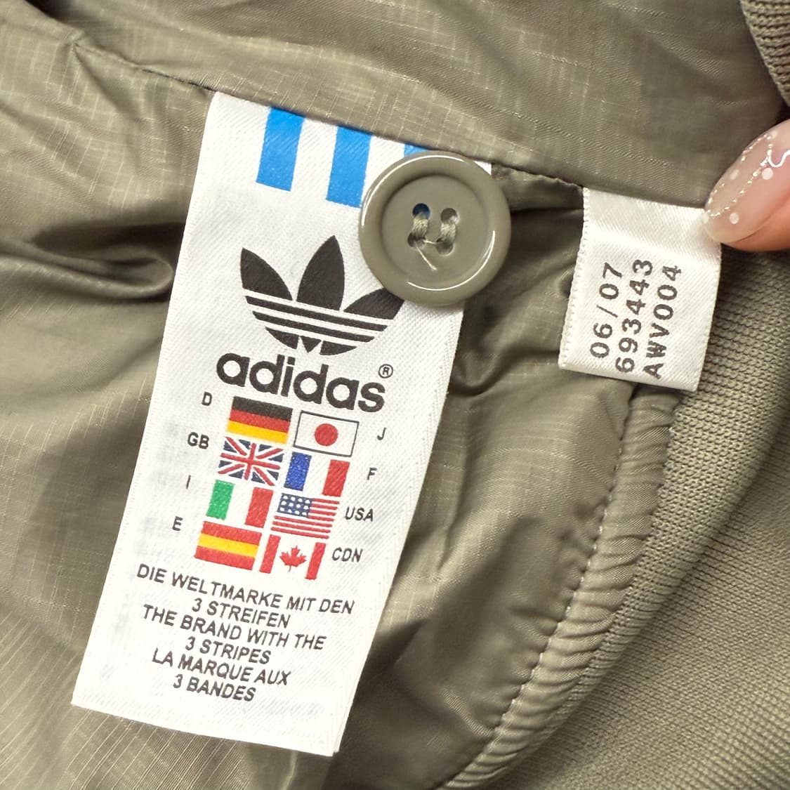 아디다스 카키 트랙탑 윈터 져지 자켓 상품이미지6