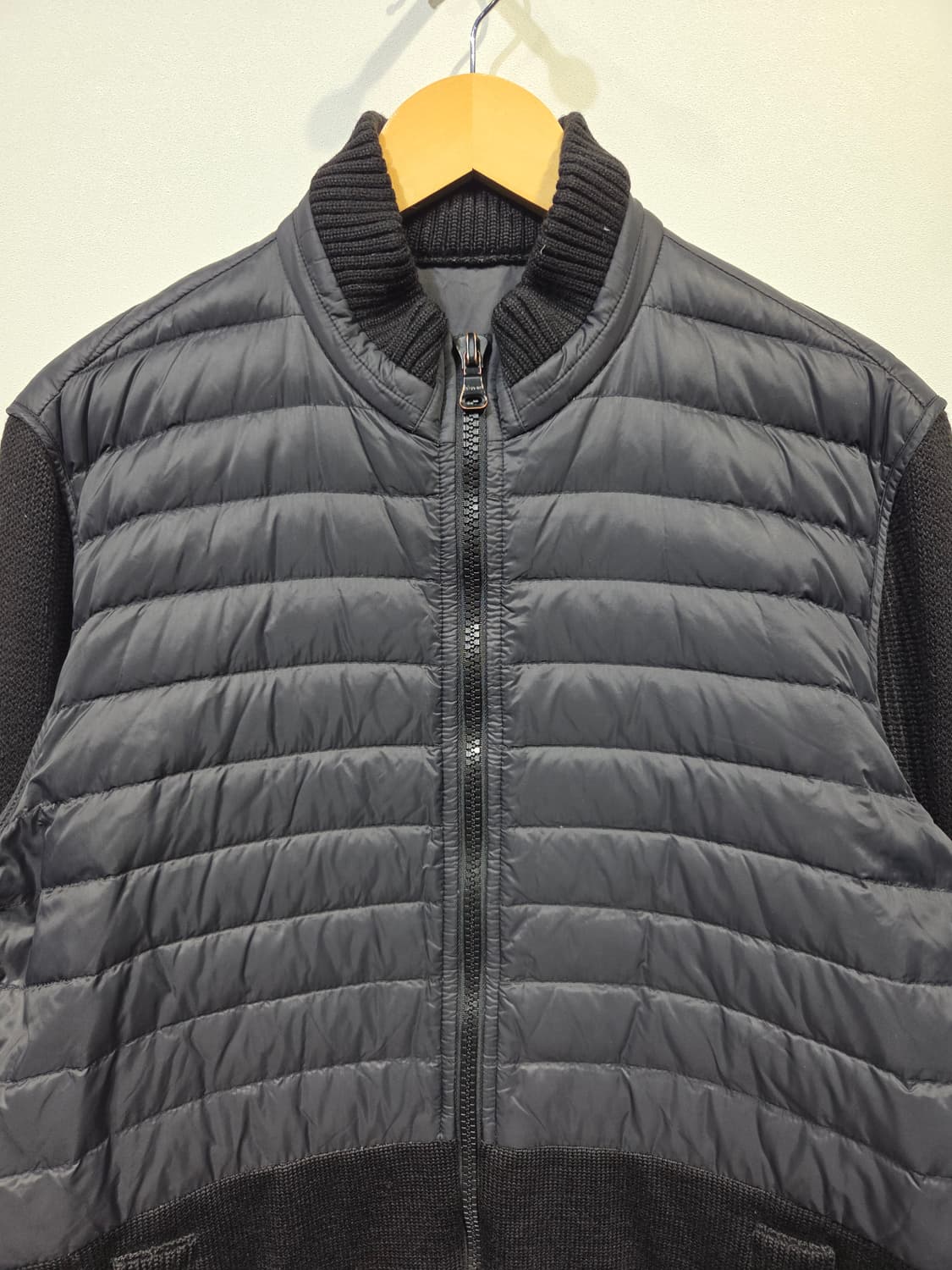 PESPOW 페스포 Aran Field 이태리 다운 니트 패딩 집업 상품이미지3