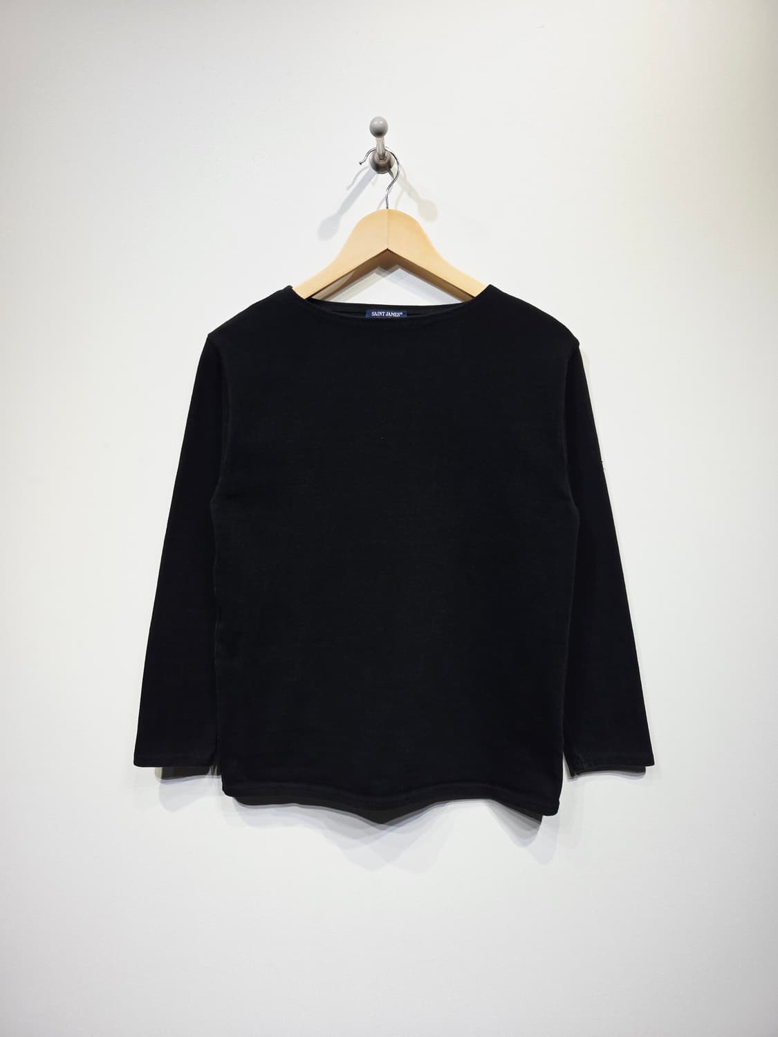 세인트제임스(SAINT JAMES) 블랙 무지 긴팔 티셔츠 상품이미지2