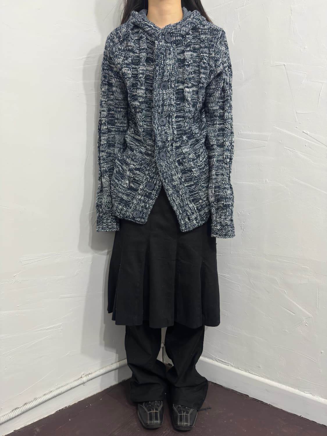 tk knit hood cardigan 상품이미지2