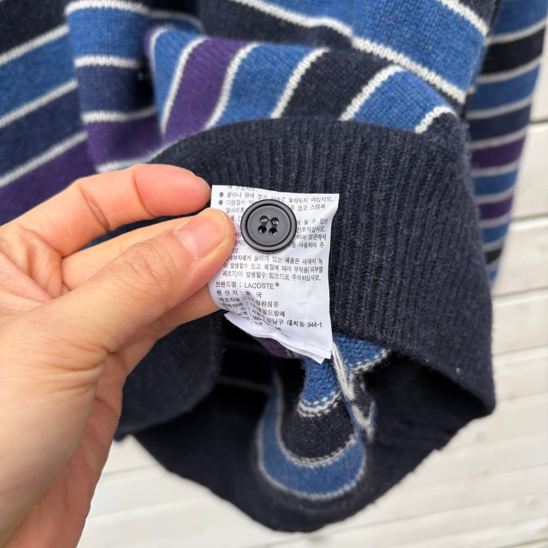 Lacoste 라코스테 울 카라 니트 상품이미지6